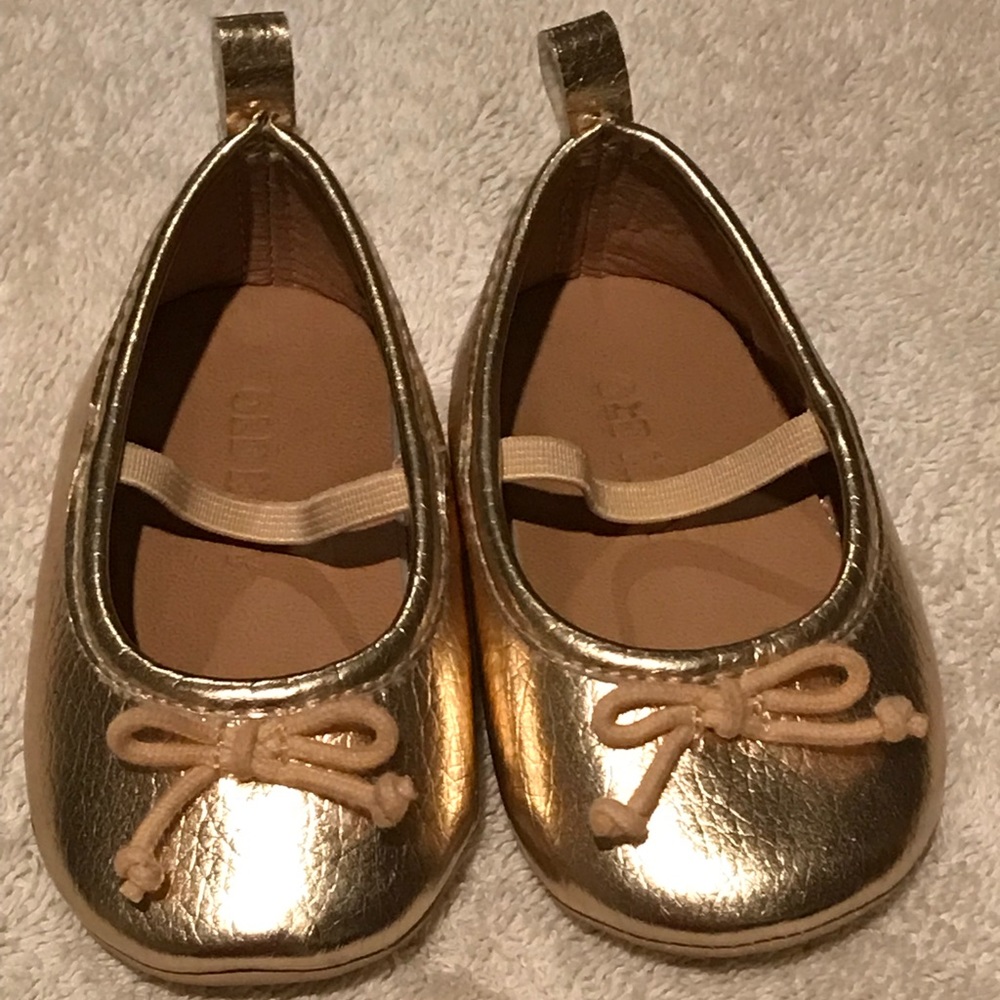 Gold Baby Shoes